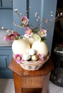 Ostrich egg easter arrangement