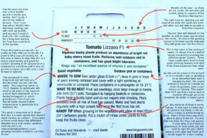 Tomato seed packet